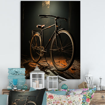 Bronze Balance Bicycle - Bicycle Canvas Wall Art